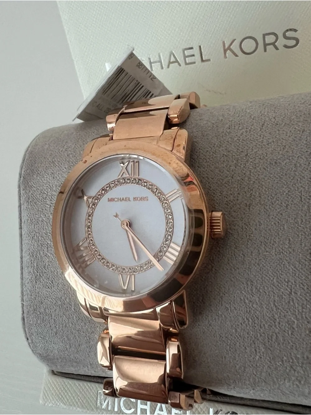 Michael Kors White Dial Rose Gold Tone Stainless Steel Women's Watch MK3530